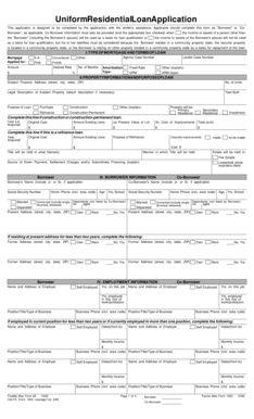 Uniform Residential Loan Application
