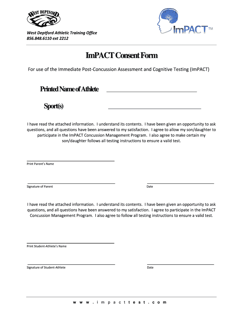 page 9 Individual ImPACT Consent Form Preview on Page 1.