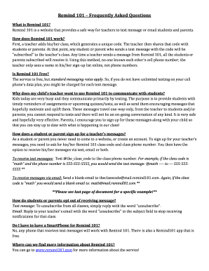 Remind 101 Messaging Permission Form