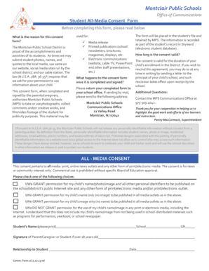 Student AllMedia Consent Form