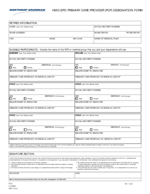 HMO/EPO Primary Care Provider Designation Form