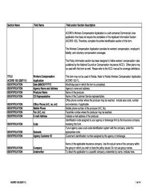 Fillable Online ACORD 130 Instructions - Service Lloyds Fax Email Print ...