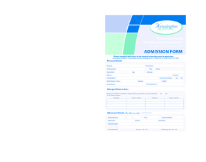 New Zealand Hospital Admission Form