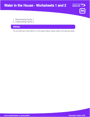 Water in the House Worksheets