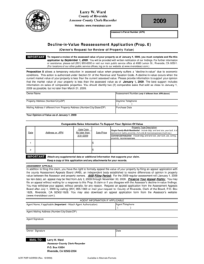 California Decline-in-Value Reassessment Application