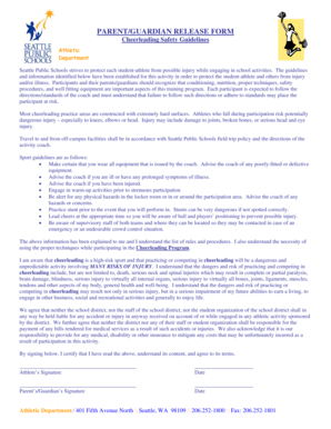 Parent Guardian Release Form