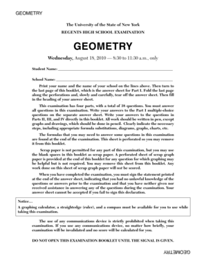 New York Geometry Regents Exam