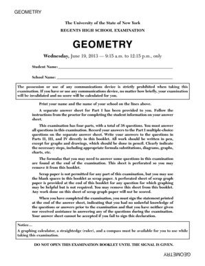 New York Geometry Regents Exam