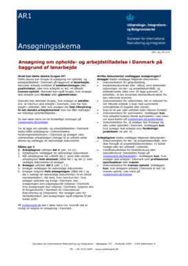 Denmark Work and Residence Permit Application