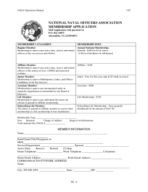 NNOA Membership Application