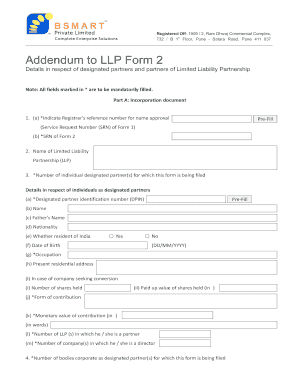 Addendum to LLP Form 2