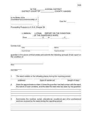 Kansas Guardianship Annual Final Report