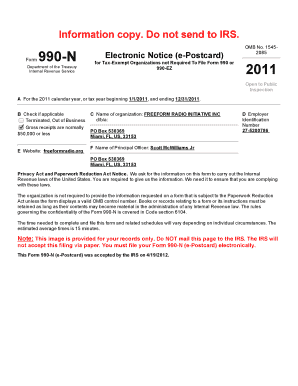 Form 990-N for Tax-Exempt Organizations