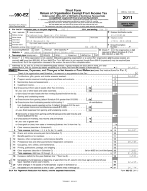 Form 990-EZ 2011