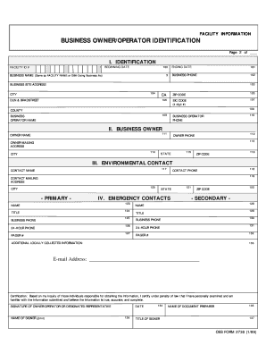 California Hazardous Materials Business Plan Form