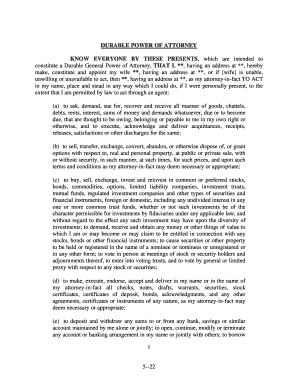 Durable Power of Attorney