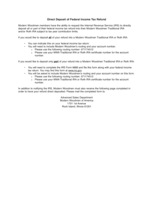 Modern Woodmen Direct Deposit Confirmation Form