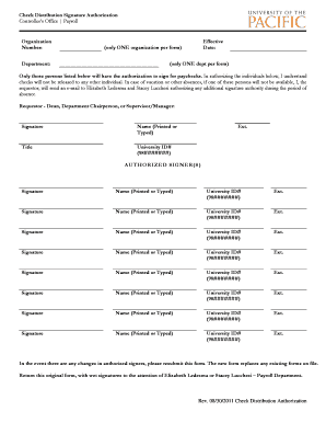 Check Distribution Signature Authorization Form