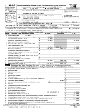 Form 990-T Exempt Organization Business Income Tax Return