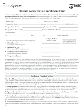 Flexible Compensation Enrollment Form