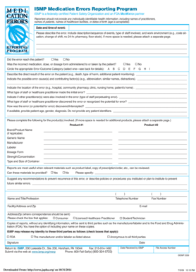 ISMP Medication Errors Reporting Form