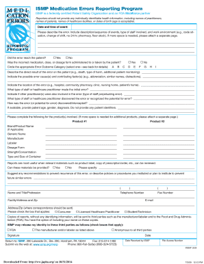 ISMP Medication Errors Reporting Form