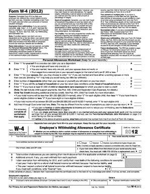 2012 Form W-4 - Fairborn - fairborn k12 oh