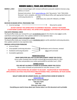 Louisiana Radiologic Technologist License Renewal Form