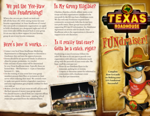 Texas Roadhouse Fundraiser Agreement