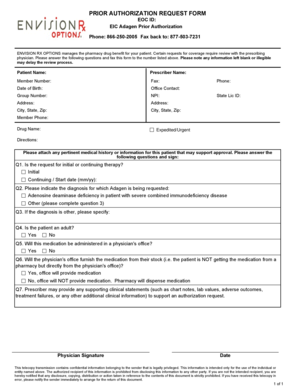 Adagen Prior Authorization Request Form