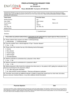 Prior Authorization Request Form