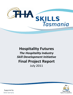 Hospitality Futures Final Project Report - Skills Tasmania - skills tas gov