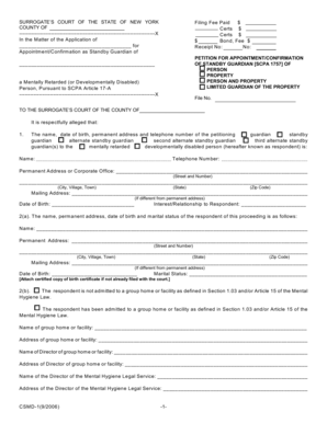 New York Standby Guardian Appointment Form