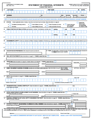 Pennsylvania Statement of Financial Interests
