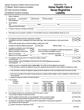 Western World Insurance Group Home Health Care Application