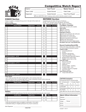 Competitive Match Report