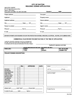City of Dayton Building/Zoning Application