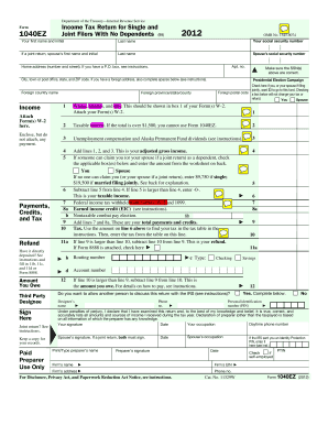 joint tax return form