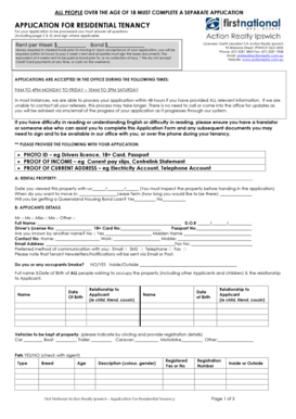 Application for Residential Tenancy