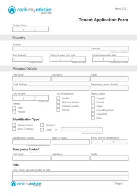 Tenant Application Form