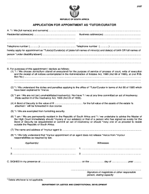 South Africa Tutor/Curator Application Form