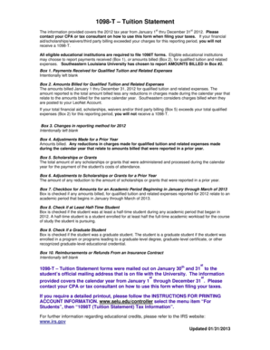 1098-T Tuition Statement