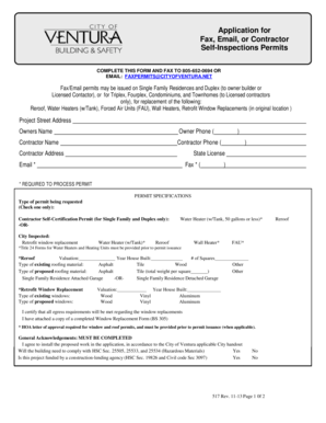 City of Ventura Self-Inspections Permit Application