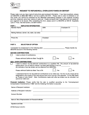 California SBCERA Retirement Fund Request Form