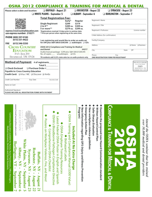 OSHA 2012 Compliance & Training for Medical & Dental