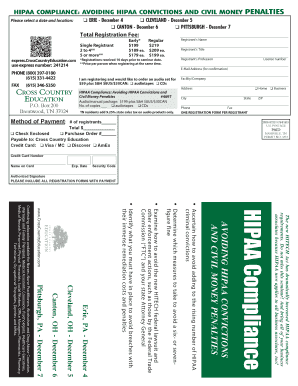 HIPAA Compliance Seminar Registration Form