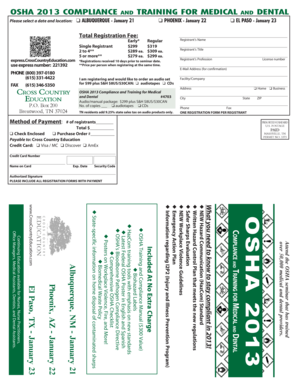 OSHA 2013 Compliance and Training for Medical and Dental