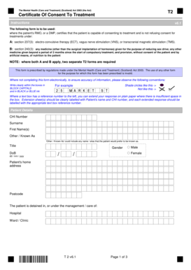 Certificate Of Consent To Treatment