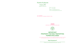 Lafayette Parish Aircraft Personal Property Tax Form