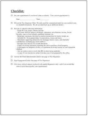 US Federal Tax Organizer